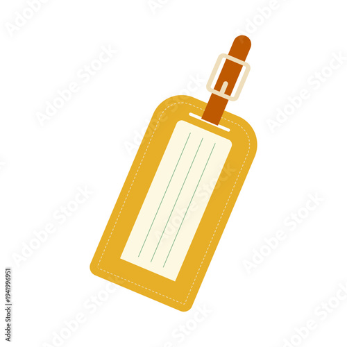 Leather luggage tag shaped like an airplane for travel bag