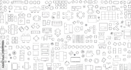Isolated technical blueprint on transparent background