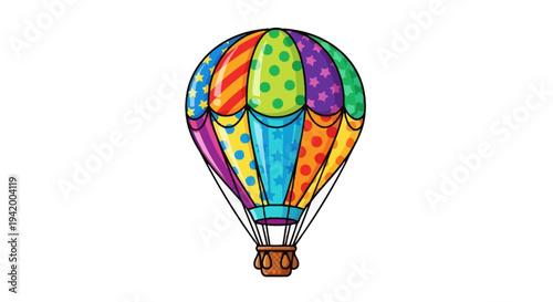 Colorful Hot Air Balloon Ride.