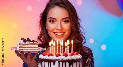 girl with birthday cake