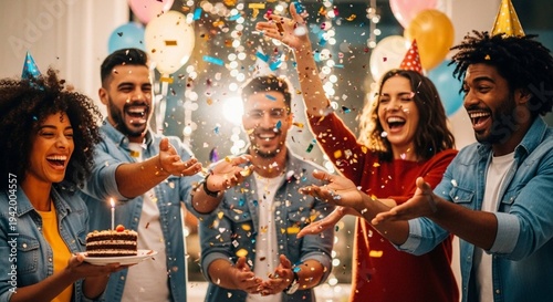 group of people at party