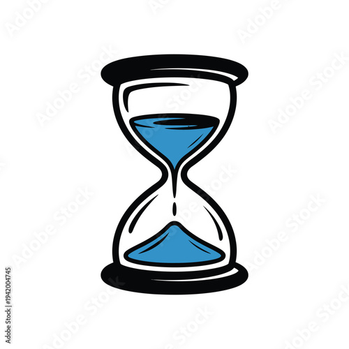 An hourglass visually represents the passage of time and the concept of urgency.