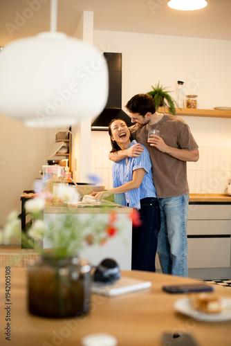 Couple enjoying time in kit...