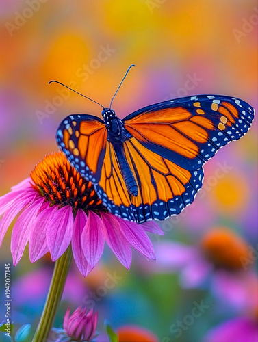 Butterfly perched on flower