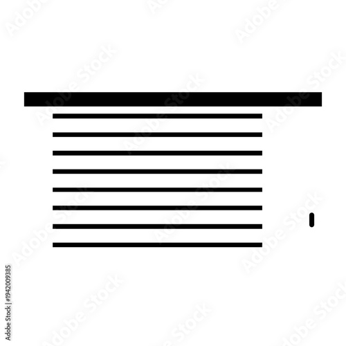 Horizontal Blinds Window Icon – Modern Interior Flat Vector Illustration