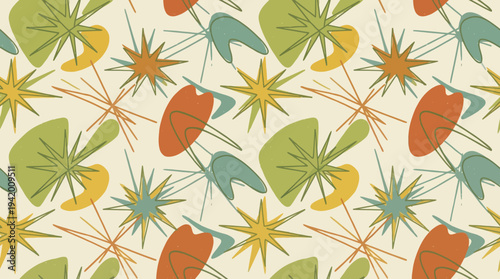 Add a pop of color and energy to your project with this vibrant abstract pattern featuring colorful shapes and lines, perfect for backgrounds, textures, and creative designs