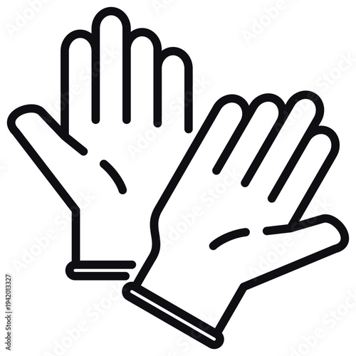 Medical Glove Line Icon