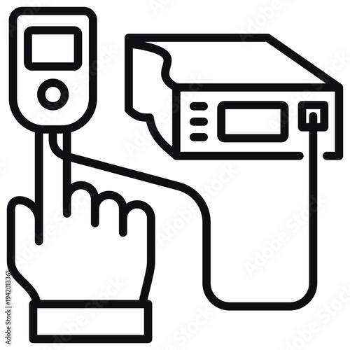 Pulse Oximeter Line Icon