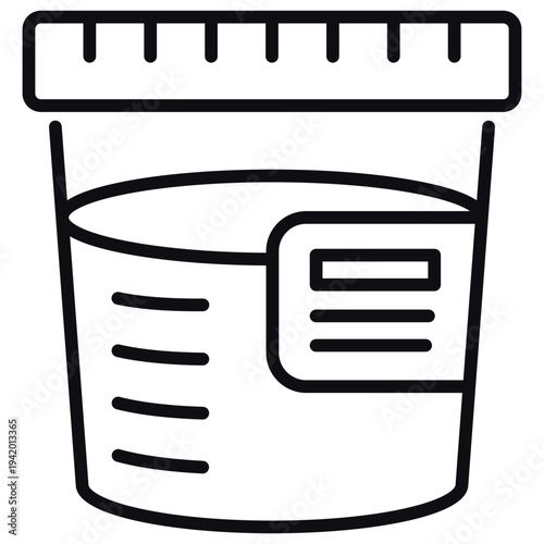 Specimen Container Line Icon