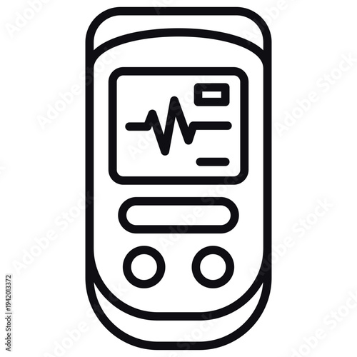 Glucometer Line Icon