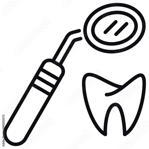 Dental Mirror Line Icon