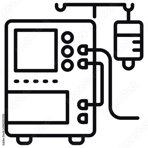 Dialysis Machine Line Icon