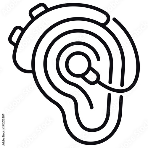 Hearing Aid Line Icon
