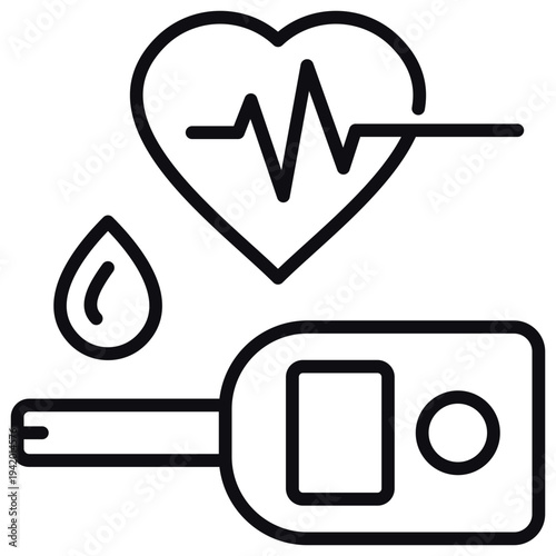 Cholesterol Line Icon
