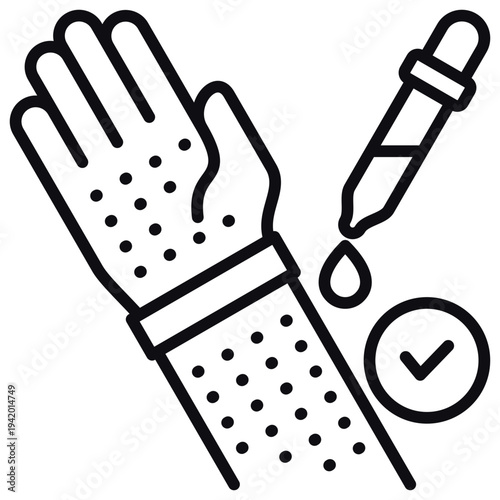 Allergy Test Line Icon