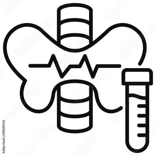 Thyroid Test Line Icon