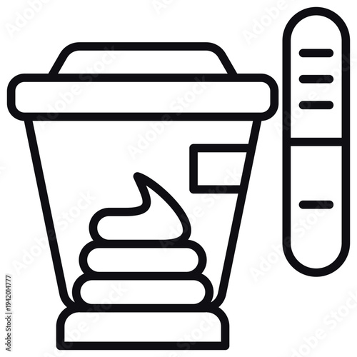 Stool Test Line Icon