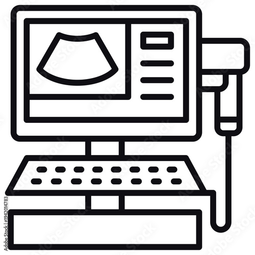 Ultrasound Line Icon