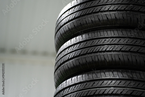Three new tires from a car