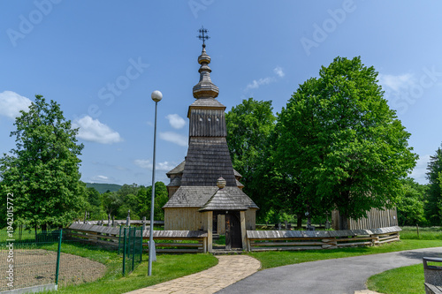Bild auf Leinwand UNESCO Wooden Church of Saint Michael the Archangel, Ladomirova