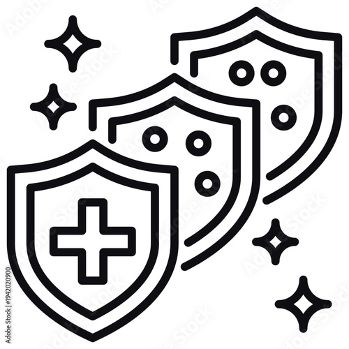 Protection Layer Line Icon