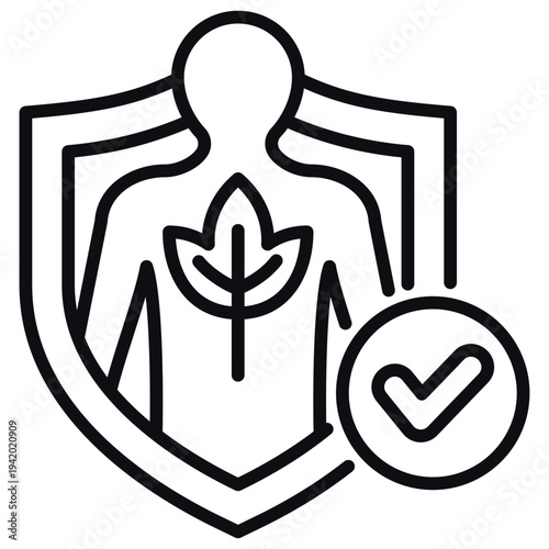 Natural Immunity Line Icon