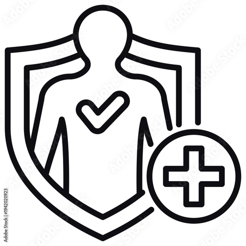 Healthy Defense Line Icon