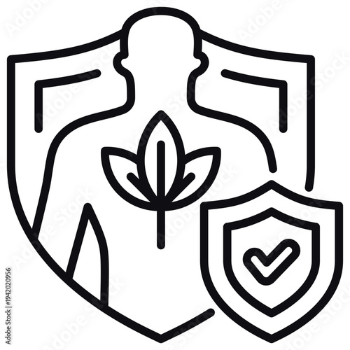 Body Guard Line Icon