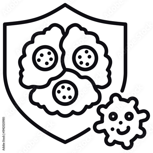 Protective Cells Line Icon
