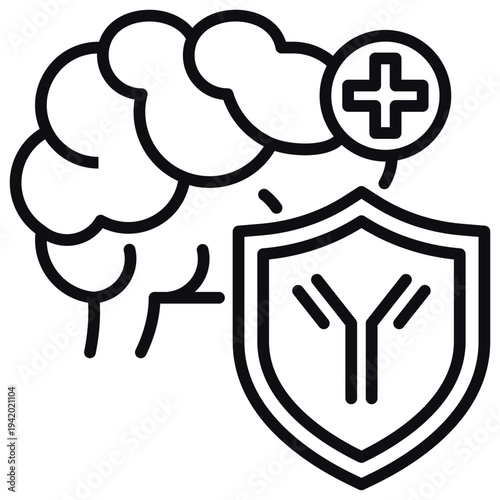 Immune Memory Line Icon