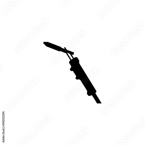 Soldering Iron Silhouette Vector Isolated Tool Clipart