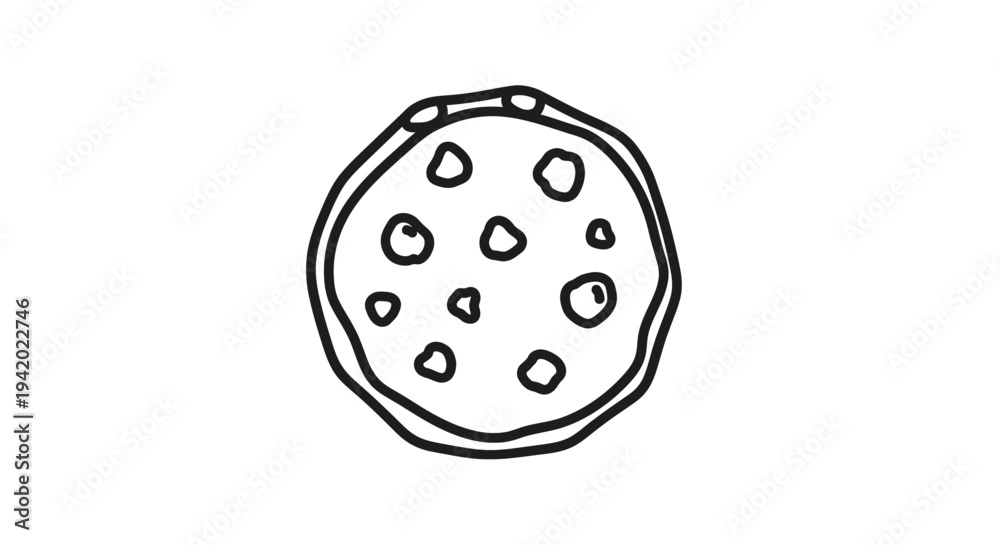 Fototapeta premium A delicious cookie with chocolate chips.