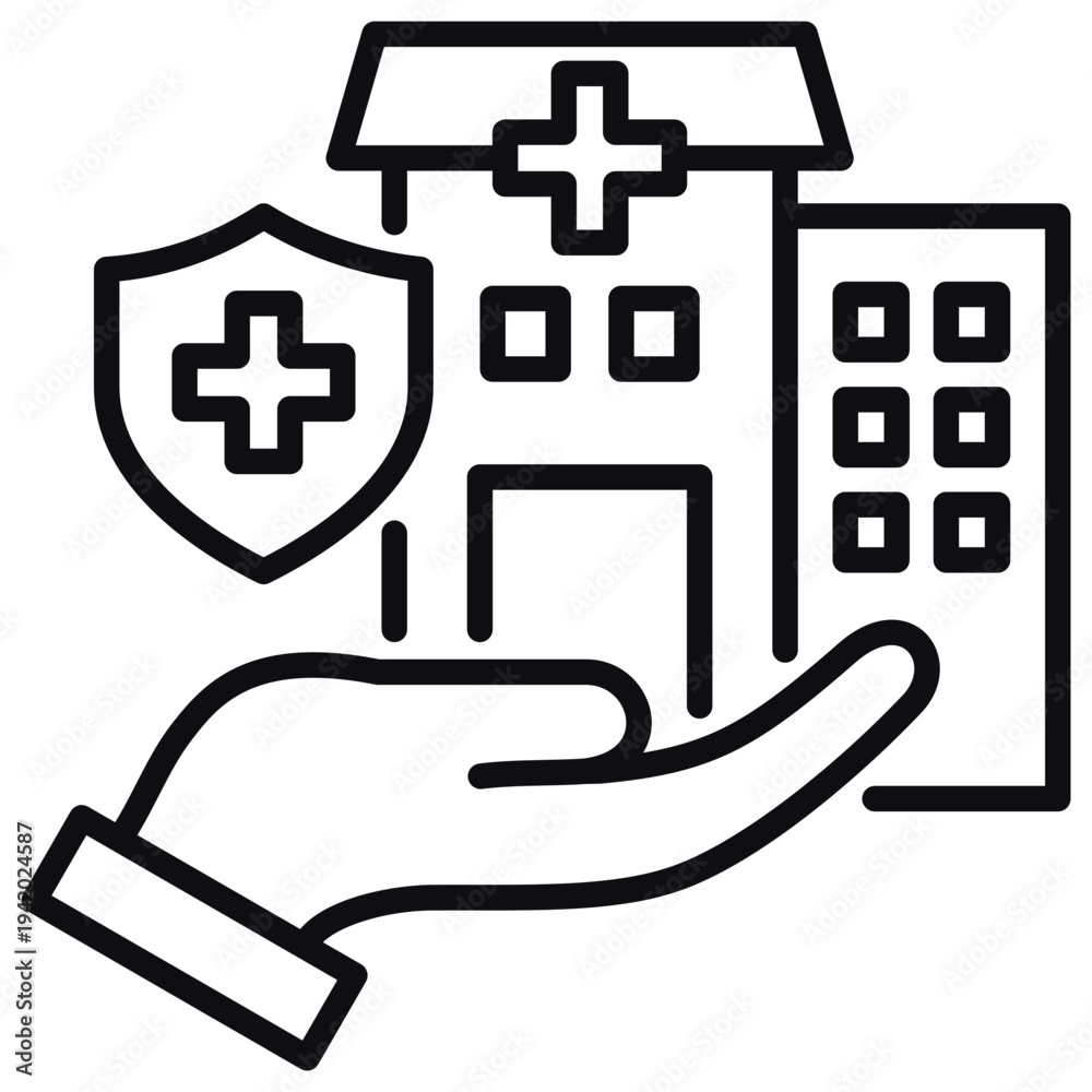 Fototapeta premium Hospital Facility Icon