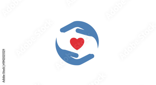 Hands holding a heart symbolizing care and compassion.