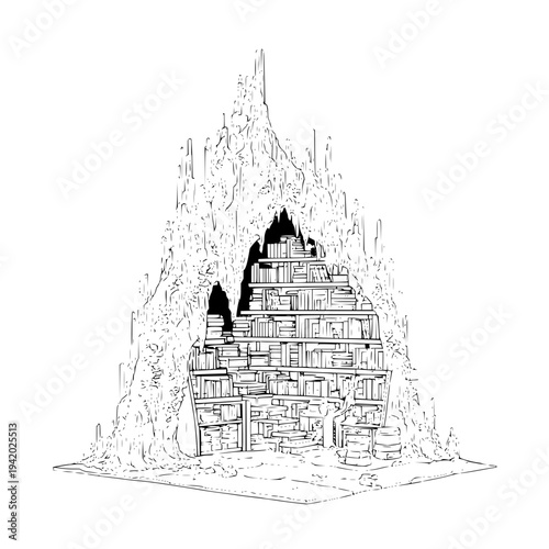 Burning Building on Fire in City