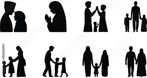 vector silhouettes of people