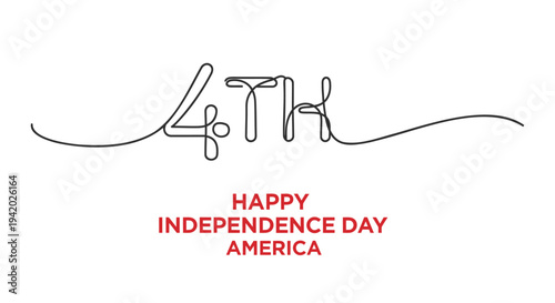 4th of July Independence Day America celebration vector illustration