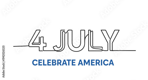 4th of July Celebrate America vector illustration