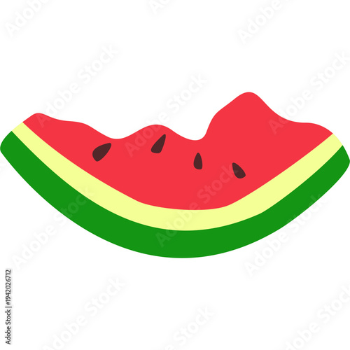 Eaten leftover watermelon