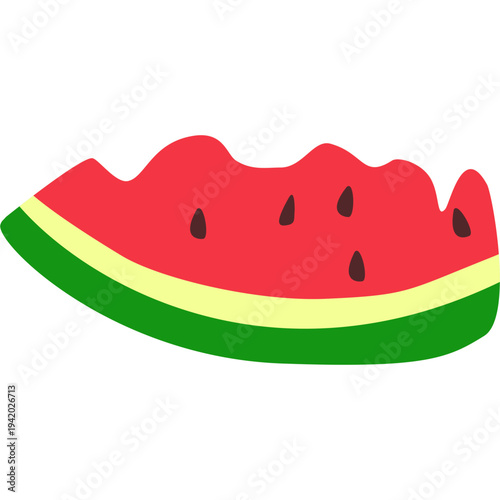 Eaten leftover watermelon