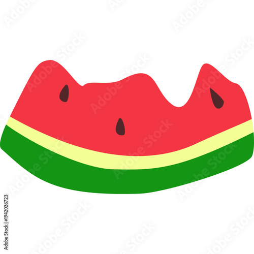 Eaten leftover watermelon