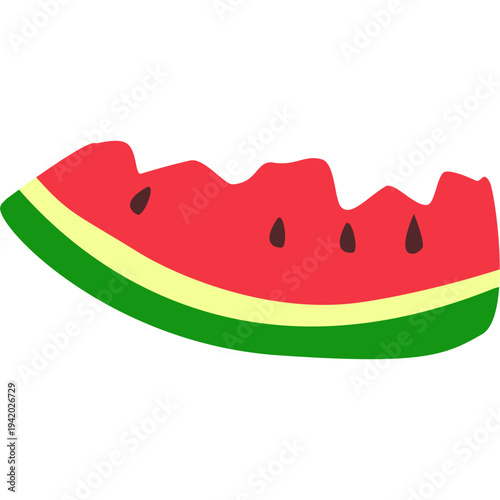 Eaten leftover watermelon