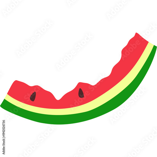 Eaten leftover watermelon