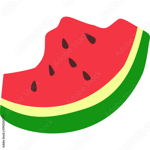 Eaten leftover watermelon