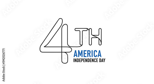 4th of July America Independence Day vector icon