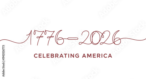 Vector illustration celebrating America 250th anniversary