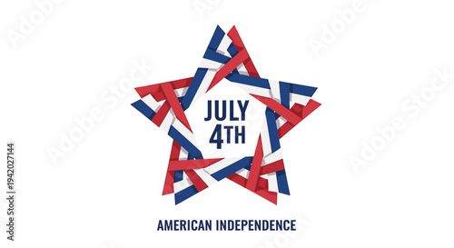 Vector star design for 4th of July American Independence Day celebration