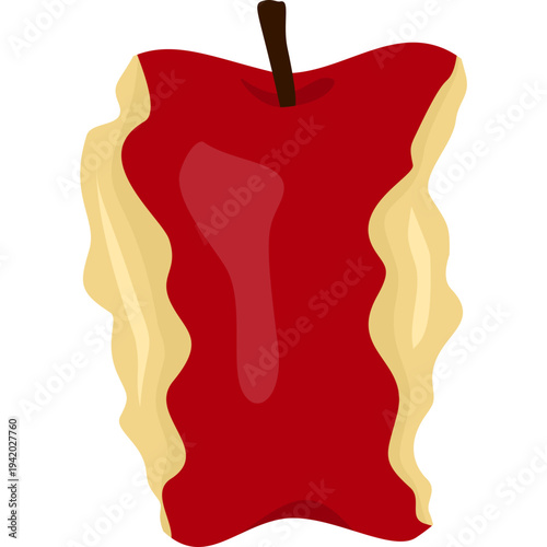 Eaten leftover apple