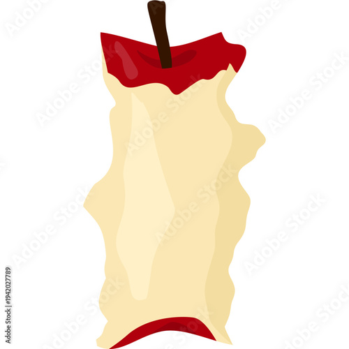 Eaten leftover apple