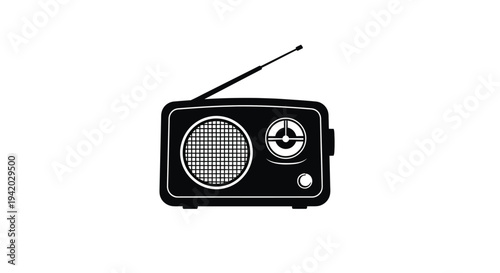 Vintage radio design a classic communication device silhouette